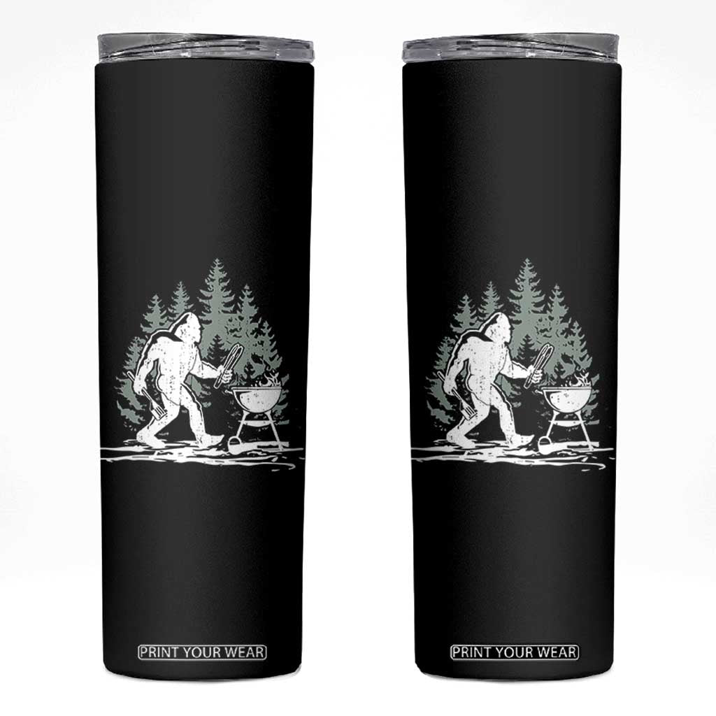Bigfoot BBQ Skinny Tumbler Funny Sasquatch Barbecue Dad Grill Gift TS10 Black Print Your Wear