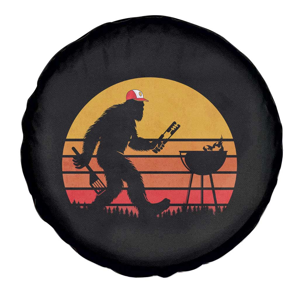 Bigfoot BBQ Spare Tire Cover Funny Barbecue Sasquatch Lovers Dad Grill Gift TS10 Print Your Wear