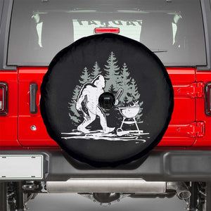 Bigfoot BBQ Spare Tire Cover Funny Sasquatch Barbecue Dad Grill Gift TS10 Black Print Your Wear