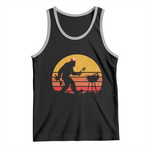 Bigfoot BBQ Tank Top Funny Barbecue Sasquatch Lovers Dad Grill Gift TS10 Black Athletic Heather Print Your Wear