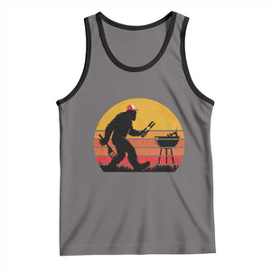 Bigfoot BBQ Tank Top Funny Barbecue Sasquatch Lovers Dad Grill Gift TS10 Deep Heather Black Print Your Wear
