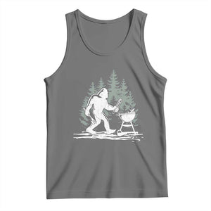 Bigfoot BBQ Tank Top Funny Sasquatch Barbecue Dad Grill Gift TS10 Black Heather Print Your Wear