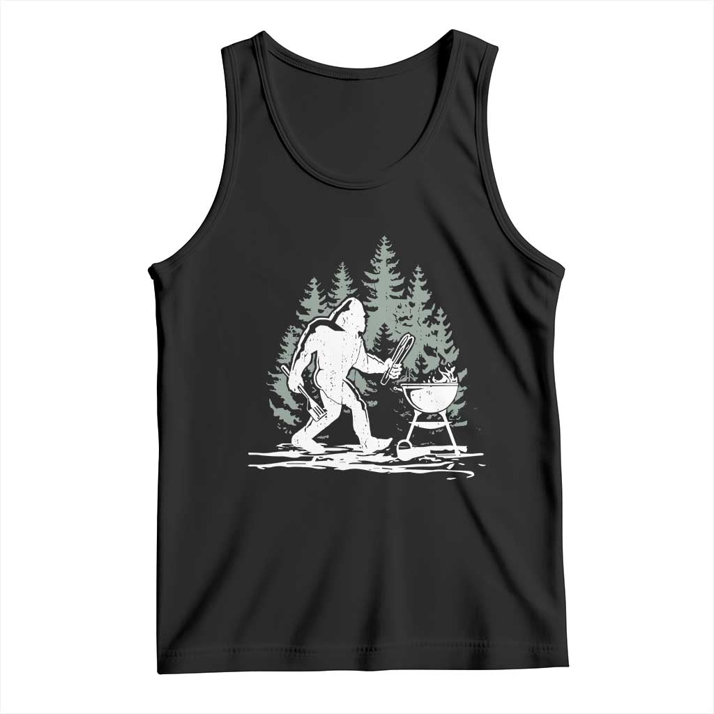 Bigfoot BBQ Tank Top Funny Sasquatch Barbecue Dad Grill Gift TS10 Black Print Your Wear