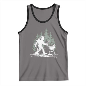 Bigfoot BBQ Tank Top Funny Sasquatch Barbecue Dad Grill Gift TS10 Deep Heather Black Print Your Wear
