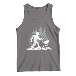 Bigfoot BBQ Tank Top Funny Sasquatch Barbecue Dad Grill Gift TS10 Deep Heather Print Your Wear