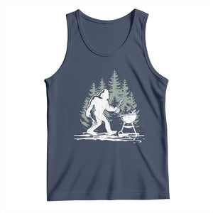 Bigfoot BBQ Tank Top Funny Sasquatch Barbecue Dad Grill Gift TS10 Navy Print Your Wear