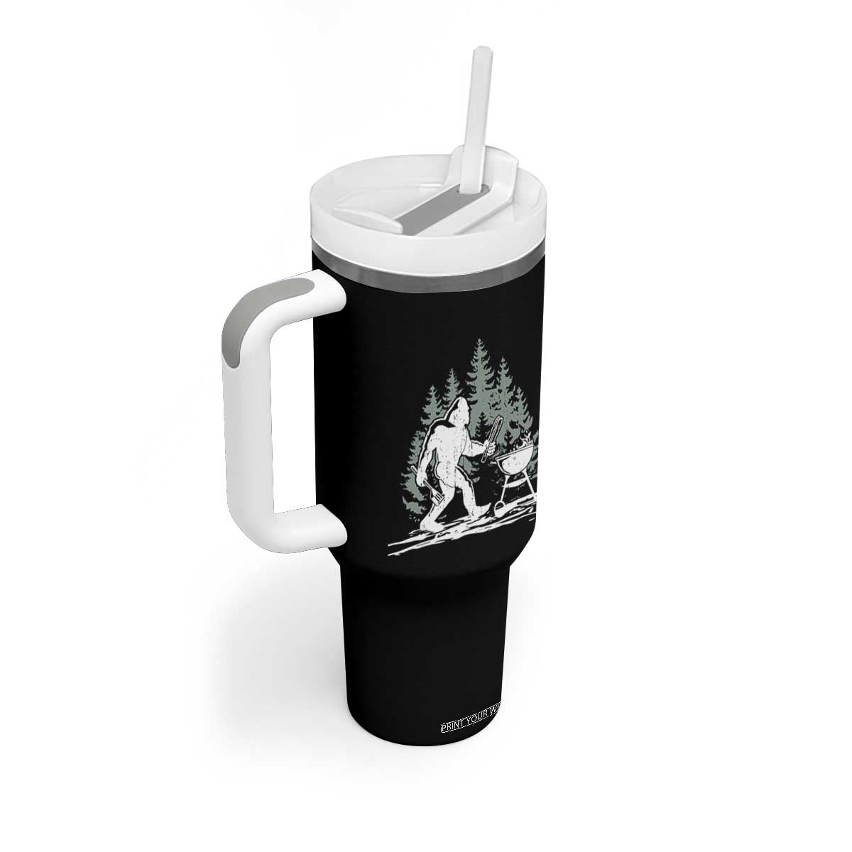 Bigfoot BBQ Tumbler With Handle Funny Sasquatch Barbecue Dad Grill Gift TS10 Print Your Wear