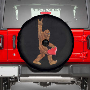 Bigfoot Heart Valentines Day Spare Tire Cover Boys Men Kids Love Sasquatch Lovers TS10 Black Print Your Wear