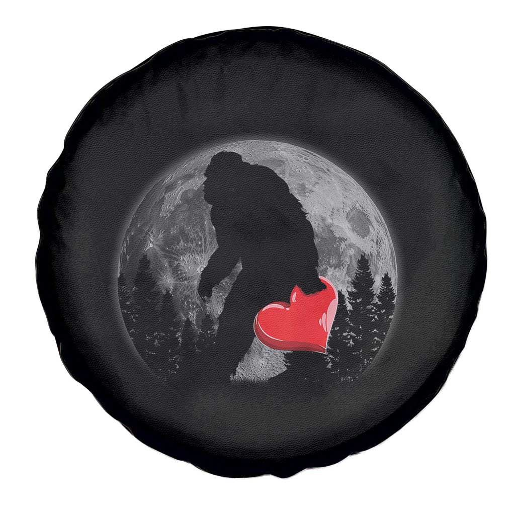 Bigfoot Heart Valentines Day Spare Tire Cover Funny Valentine Sasquatch Lovers TS10 Print Your Wear