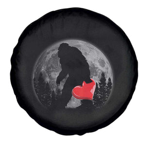 Bigfoot Heart Valentines Day Spare Tire Cover Funny Valentine Sasquatch Lovers TS10 Print Your Wear