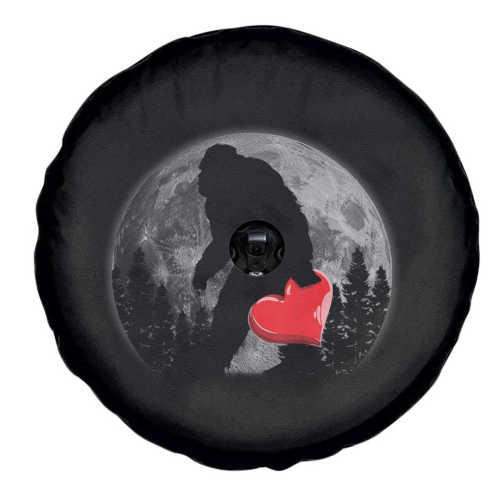 Bigfoot Heart Valentines Day Spare Tire Cover Funny Valentine Sasquatch Lovers TS10 Print Your Wear