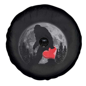 Bigfoot Heart Valentines Day Spare Tire Cover Funny Valentine Sasquatch Lovers TS10 Print Your Wear