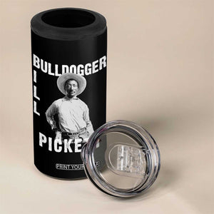 Bill Pickett 4 in 1 Can Cooler Tumbler Bulldogger Black Cowboy Western Legend Vintage TS02 Print Your Wear