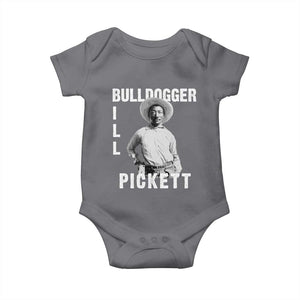 Bill Pickett Baby Onesie Bulldogger Black Cowboy Western Legend Vintage TS02 Charcoal Print Your Wear