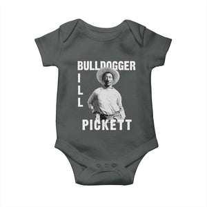 Bill Pickett Baby Onesie Bulldogger Black Cowboy Western Legend Vintage TS02 Dark Heather Print Your Wear