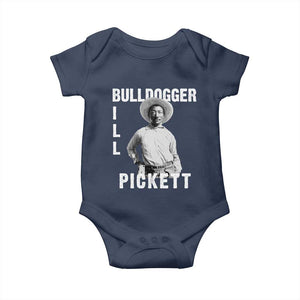 Bill Pickett Baby Onesie Bulldogger Black Cowboy Western Legend Vintage TS02 Navy Print Your Wear