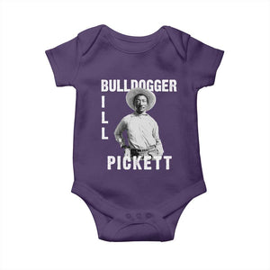 Bill Pickett Baby Onesie Bulldogger Black Cowboy Western Legend Vintage TS02 Purple Print Your Wear