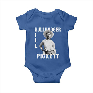Bill Pickett Baby Onesie Bulldogger Black Cowboy Western Legend Vintage TS02 Royal Blue Print Your Wear