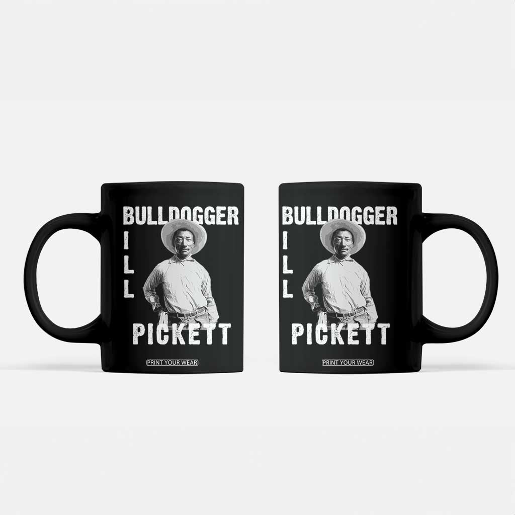 Bill Pickett Coffee Mug Bulldogger Black Cowboy Western Legend Vintage TS02 Black Print Your Wear