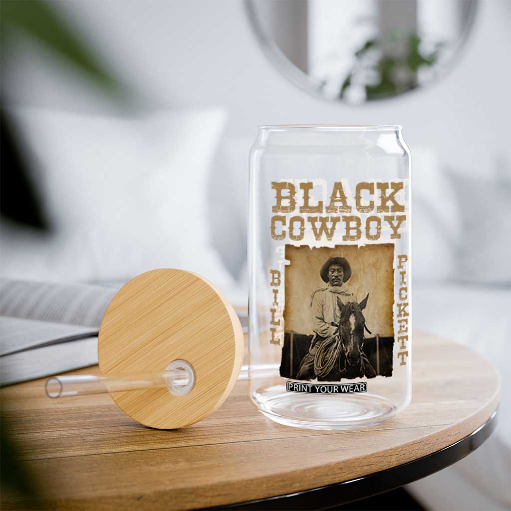 Bill Pickett Glass Can Black Cowboy Western Legend Vintage TS02 Print Your Wear