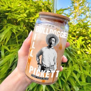 Bill Pickett Glass Can Bulldogger Black Cowboy Western Legend Vintage TS02 Print Your Wear
