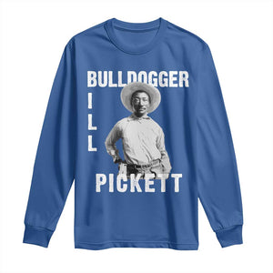 Bill Pickett Long Sleeve Shirt Bulldogger Black Cowboy Western Legend Vintage TS02 Royal Blue Print Your Wear