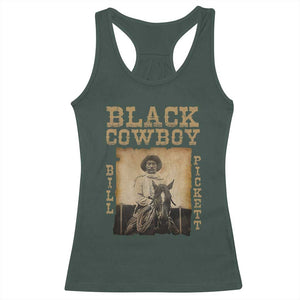 Bill Pickett Racerback Tank Top Black Cowboy Western Legend Vintage TS02 Dark Forest Green Print Your Wear