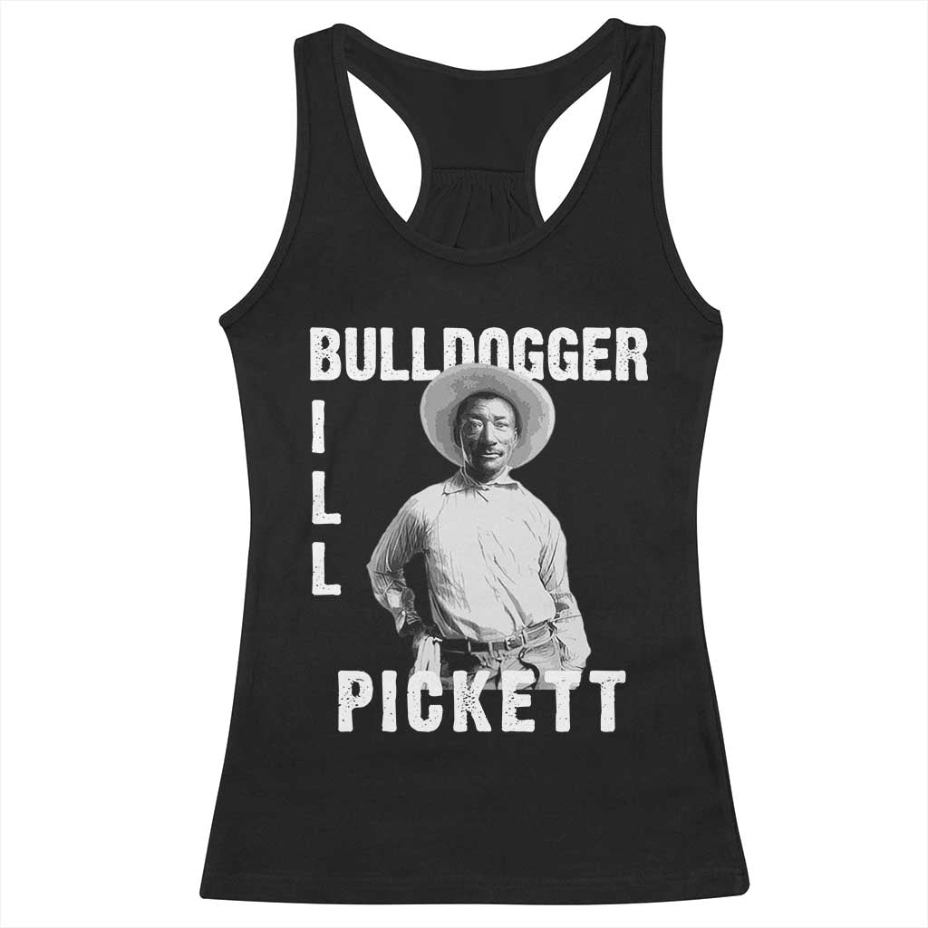 Bill Pickett Racerback Tank Top Bulldogger Black Cowboy Western Legend Vintage TS02 Black Print Your Wear
