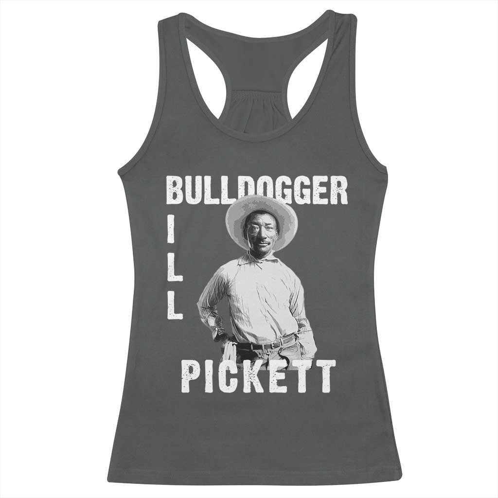 Bill Pickett Racerback Tank Top Bulldogger Black Cowboy Western Legend Vintage TS02 Dark Heather Print Your Wear