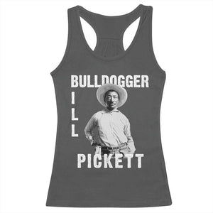 Bill Pickett Racerback Tank Top Bulldogger Black Cowboy Western Legend Vintage TS02 Dark Heather Print Your Wear