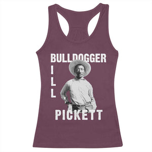 Bill Pickett Racerback Tank Top Bulldogger Black Cowboy Western Legend Vintage TS02 Maroon Print Your Wear