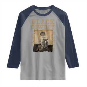 Bill Pickett Raglan Shirt Black Cowboy Western Legend Vintage TS02 Sport Gray Navy Print Your Wear