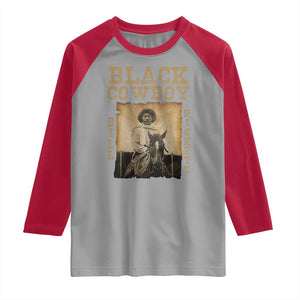 Bill Pickett Raglan Shirt Black Cowboy Western Legend Vintage TS02 Sport Gray Red Print Your Wear