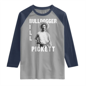Bill Pickett Raglan Shirt Bulldogger Black Cowboy Western Legend Vintage TS02 Sport Gray Navy Print Your Wear