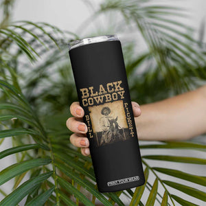 Bill Pickett Skinny Tumbler Black Cowboy Western Legend Vintage TS02 Print Your Wear