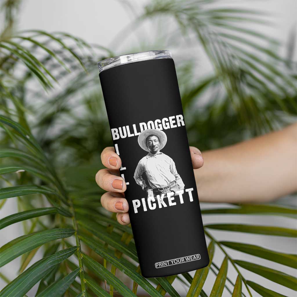 Bill Pickett Skinny Tumbler Bulldogger Black Cowboy Western Legend Vintage TS02 Print Your Wear