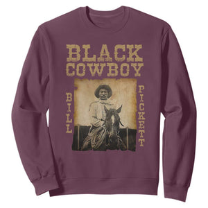 Bill Pickett Sweatshirt Black Cowboy Western Legend Vintage TS02 Maroon Print Your Wear