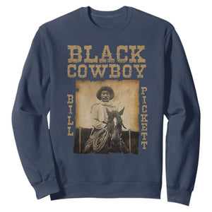 Bill Pickett Sweatshirt Black Cowboy Western Legend Vintage TS02 Navy Print Your Wear