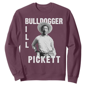 Bill Pickett Sweatshirt Bulldogger Black Cowboy Western Legend Vintage TS02 Maroon Print Your Wear