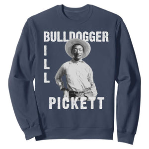 Bill Pickett Sweatshirt Bulldogger Black Cowboy Western Legend Vintage TS02 Navy Print Your Wear