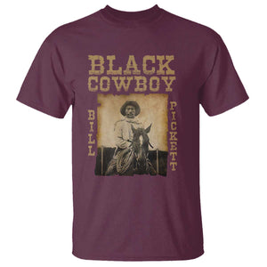 Bill Pickett T Shirt Black Cowboy Western Legend Vintage TS02 Maroon Print Your Wear
