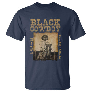 Bill Pickett T Shirt Black Cowboy Western Legend Vintage TS02 Navy Print Your Wear