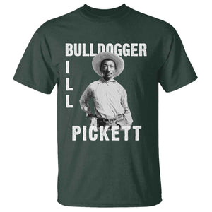 Bill Pickett T Shirt Bulldogger Black Cowboy Western Legend Vintage TS02 Dark Forest Green Print Your Wear
