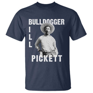 Bill Pickett T Shirt Bulldogger Black Cowboy Western Legend Vintage TS02 Navy Print Your Wear