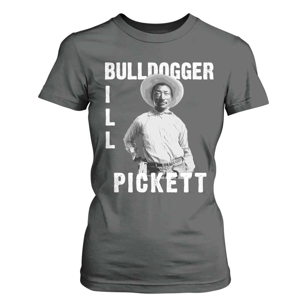 Bill Pickett T Shirt For Women Bulldogger Black Cowboy Western Legend Vintage TS02 Dark Heather Print Your Wear