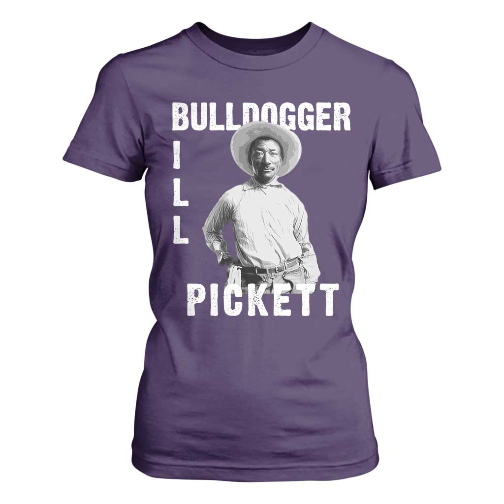 Bill Pickett T Shirt For Women Bulldogger Black Cowboy Western Legend Vintage TS02 Purple Print Your Wear
