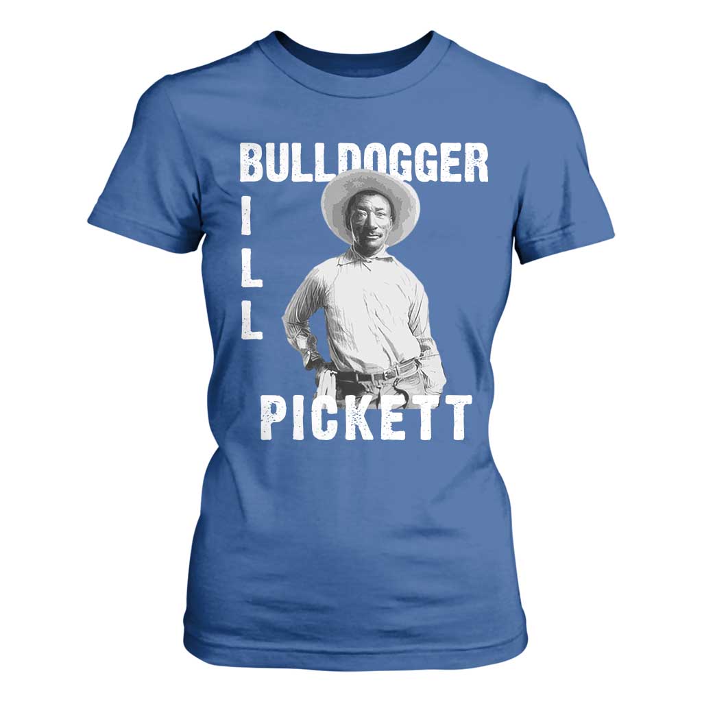 Bill Pickett T Shirt For Women Bulldogger Black Cowboy Western Legend Vintage TS02 Royal Blue Print Your Wear