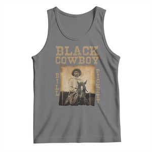 Bill Pickett Tank Top Black Cowboy Western Legend Vintage TS02 Black Heather Print Your Wear