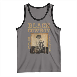 Bill Pickett Tank Top Black Cowboy Western Legend Vintage TS02 Deep Heather Black Print Your Wear