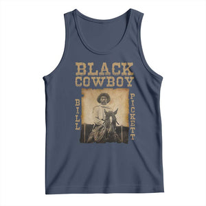 Bill Pickett Tank Top Black Cowboy Western Legend Vintage TS02 Navy Print Your Wear